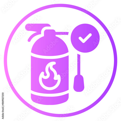 fire extinguisher gradient icon