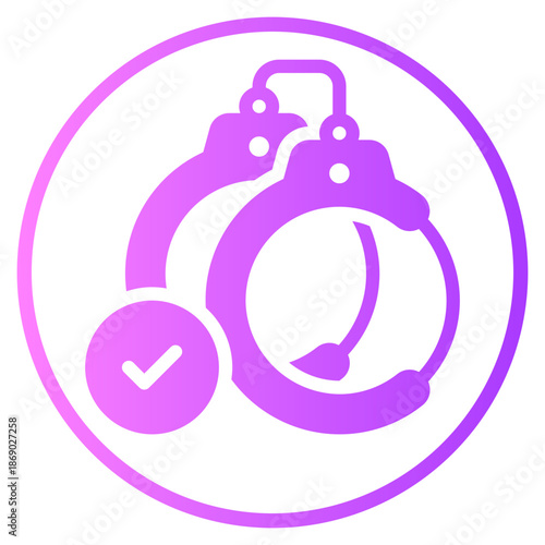 handcuffs gradient icon