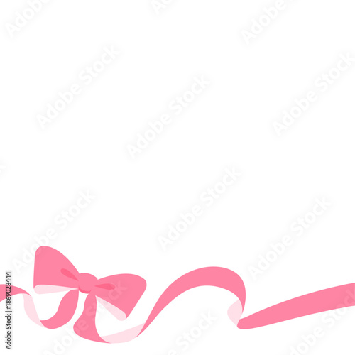 リボンのデコレーションフレーム、背景、正方形サイズ