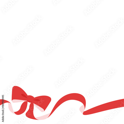 リボンのデコレーションフレーム、背景、正方形サイズ