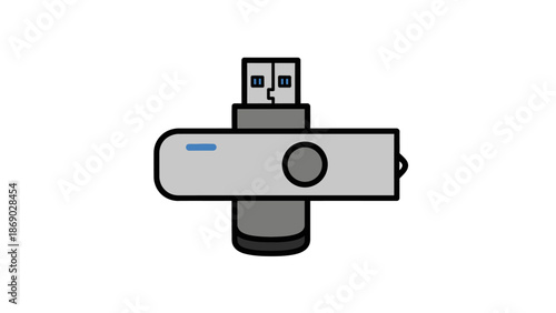 Modern USB flash drive with dual connectors for versatile data transfer