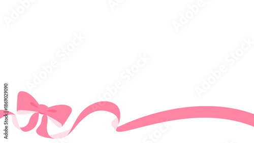 リボンのデコレーションフレーム、背景、16:9サイズ