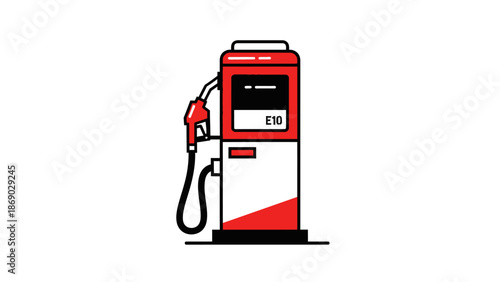 Modern E10 gasoline pump at a fuel station