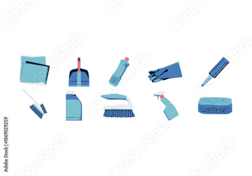 Cleaning Service Tools Illustration 