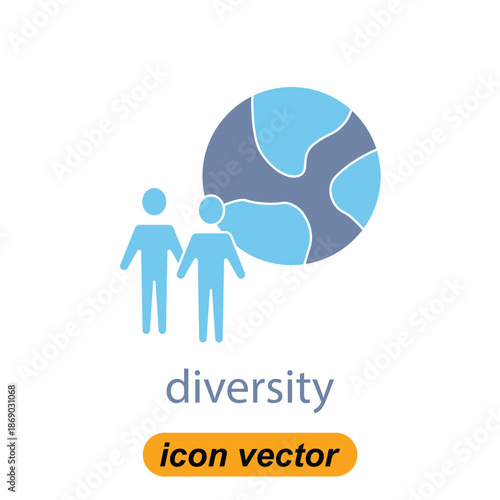 diversity icons. Flat illustrations of diversity vector icons for the web. Vector illustrations of company icons.