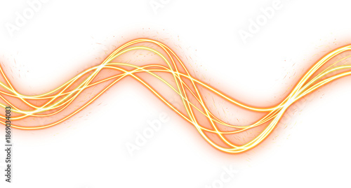 Creative Golden Light Trails with Soft Flowing Energy Effect