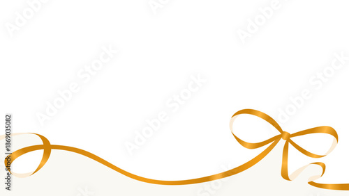 リボンのデコレーションフレーム、背景、16:9サイズ