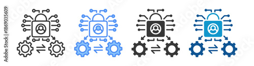 Access Control Icon Set Vector Collection Isolated In Black And White