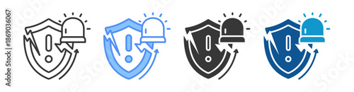 Incident Icon Set Vector Collection Isolated In Black And White
