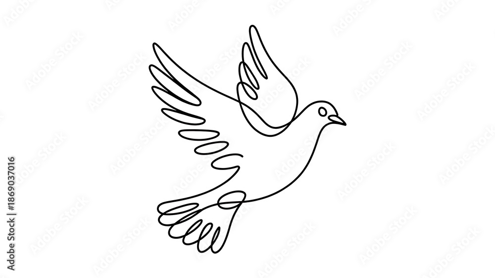 Obraz premium dove with peace sign