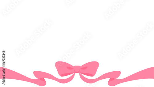 リボンのデコレーションフレーム、背景、16:9サイズ