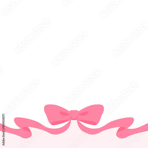 リボンのデコレーションフレーム、背景、正方形サイズ