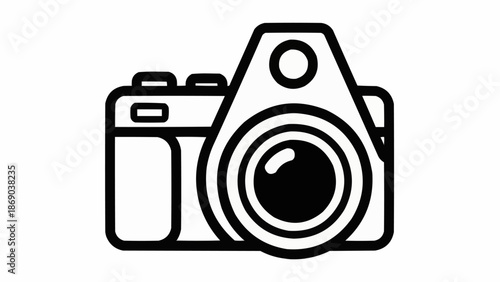 Digital Camera Icon Vector Illustration Simple Design.