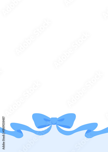 リボンのデコレーションフレーム、背景、縦向き