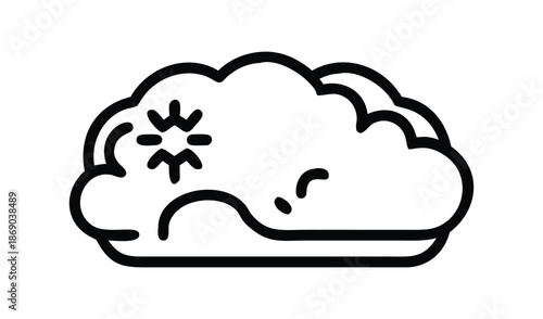 Brain Icon with Spark Symbol, Idea Concept, Mental Activity and Thinking