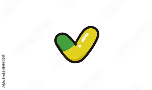 Ilustracja znaku Shoshinsha, symbolu początkującego kierowcy w Japonii, na białym tle.