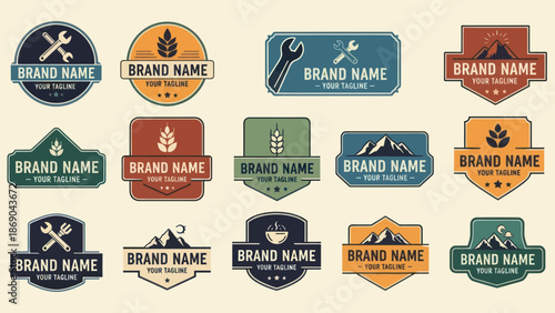 Collection of Various Brand Identity Logos.