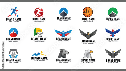 Collection of Various Sports Team Logos.