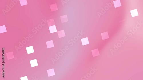 Abstract pink gradient backdrop with moving abstract light pink squares, suitable for backgrounds, ipad needed pink color, creative designs, branding, social media posts, and digital art projects.