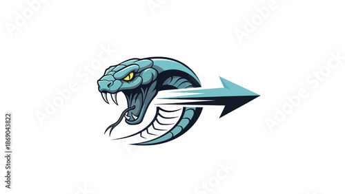 Snake Head Logo Design Element.
