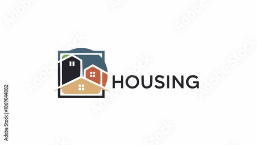 Logo representing housing and real estate industry concept.