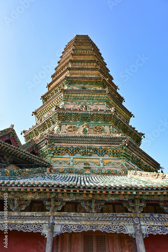 Feihong Pagoda of Guangsheng Temple in Hongtong County, Linfen City, Shanxi Province, China