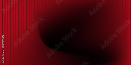 Pink-red gradient on a black background with glossy glass stripes and soft waves, creating a distorted neon effect. An abstract futuristic design with bright transitions