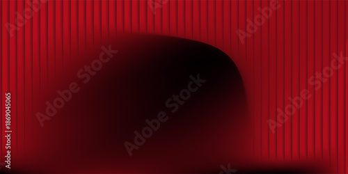 Pink-red gradient on a black background with glossy glass stripes and soft waves, creating a distorted neon effect. An abstract futuristic design with bright transitions