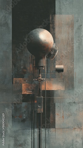 Abstract Structure with Retro Design and Texture