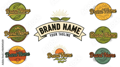 Collection of Brand Identity Logos and Emblems.
