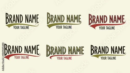 Collection of Brand Identity Logos Templates.