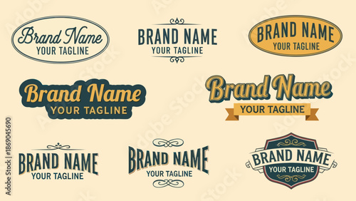 Collection of Brand Identity Logos and Labels.