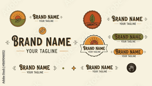 Collection of Brand Identity Logos and Labels.