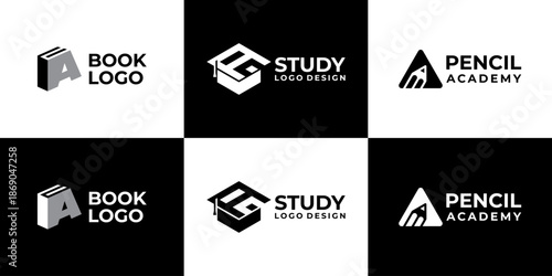 academy logo letter A vector modern, education logo design