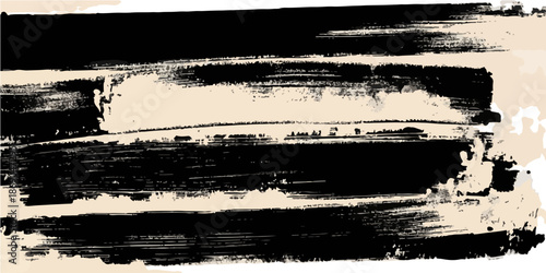 Ensemble de coups de pinceau noirs texturés et grunge, parfaits pour des éléments de design graphique artistiques et transparents.