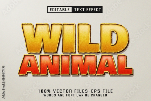 Wild Animal Editable Text Effect