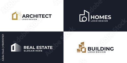creative initial letter O real estate logo symbol, building logo design vector
