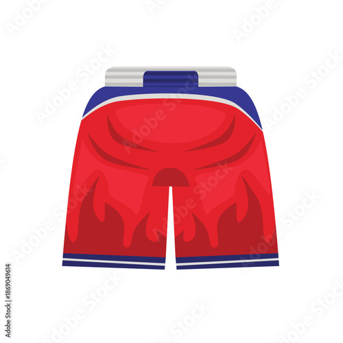 Boxing shorts vector icon illustration, boxing trunks vector art. Ideal for kickboxing, mma, boxing, and muay thai