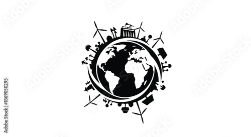 vector illustration of the world