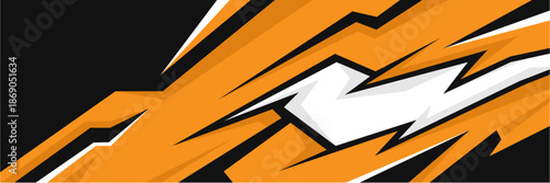 Vector car sticker wrap design. Graphic abstract line racing background kit design for vehicles, race cars, rallies, adventures, and liveries.