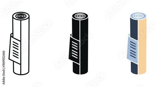 Yoga mats in different color and design