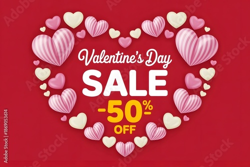 Valentine s day sale 50 off hearts and love themed offers
