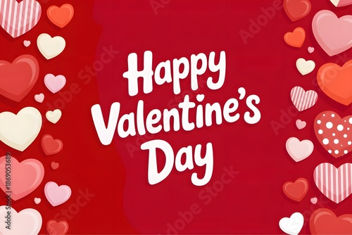 Valentine s day greeting card with heart pattern