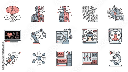 Collection of Medical and Health Icons.