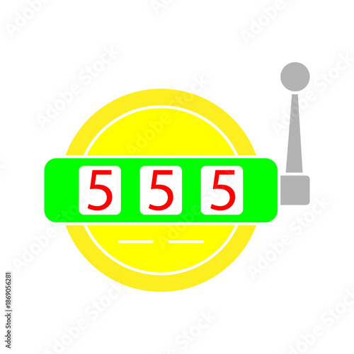 Slot Machine 777 Line Icon Minimal outline icon of a slot machine showing 777 symbols, representing casino, gambling, jackpot, luck, and winning concept. Isolated on white background.