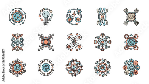 Collection of Unique Geometric Shapes and Designs.