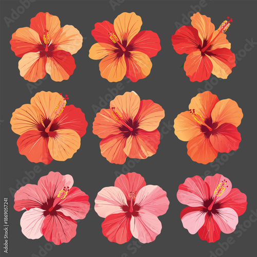 Seamless floral vector pattern with colorful spring blossoms and green leaves for a decorative nature wallpaper or pink textile fabric design