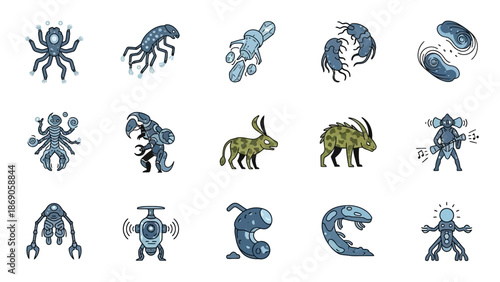 Collection of Alien Creatures and Monsters.