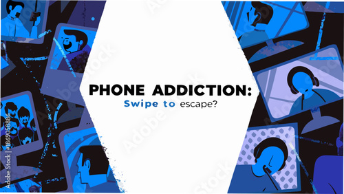 People addicted to smartphones in modern digital age