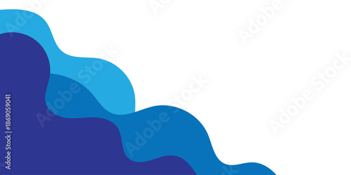 abstract creative blue sea wave layer business background design.